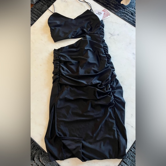 Black Tiger Mist Cut Out Dress - Picture 3 of 7